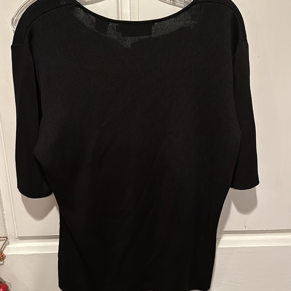 Vintage designer Dana Buchman top, black, sz XL, beautiful! 😻 ✨👚🍾 - Picture 6 of 6